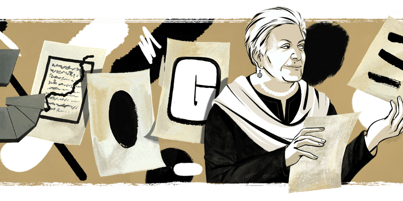 zarina-hashmis-86th-birthday-google doodles